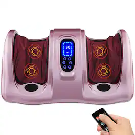 Best Choice Products - Therapeutic Kneading & Rolling Shiatsu Foot Massager w/ High Intensity Rollers, Remote - Rose Gold