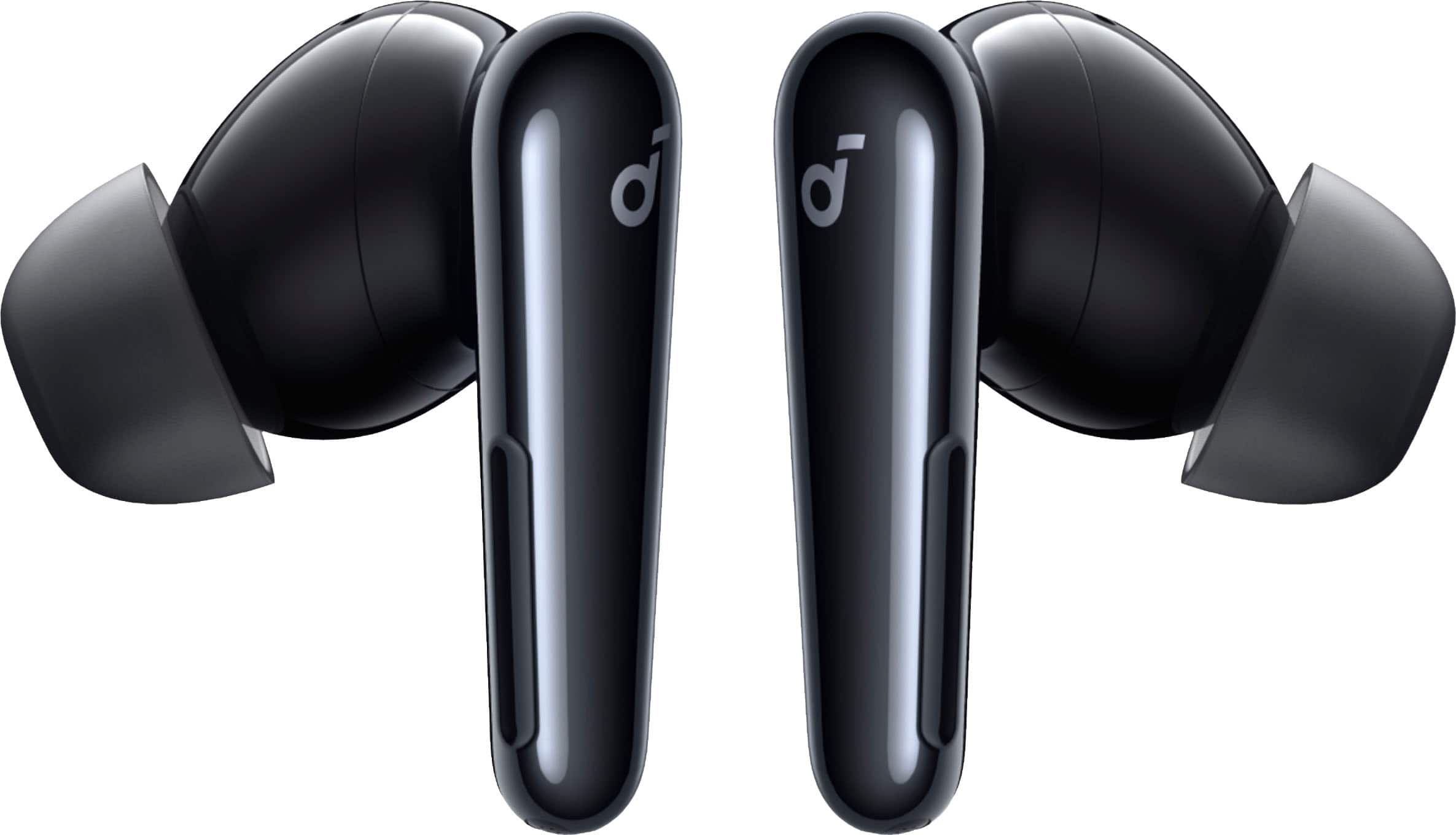 Angle. Soundcore - by Anker Liberty 4 Pro True Wireless Noise Cancelling Headphones - Glossy Black.