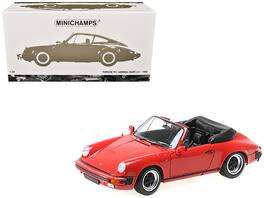 1983 Porsche 911 Carrera Cabriolet 3.2 1/18 Diecast Model Car by Minichamps - Red