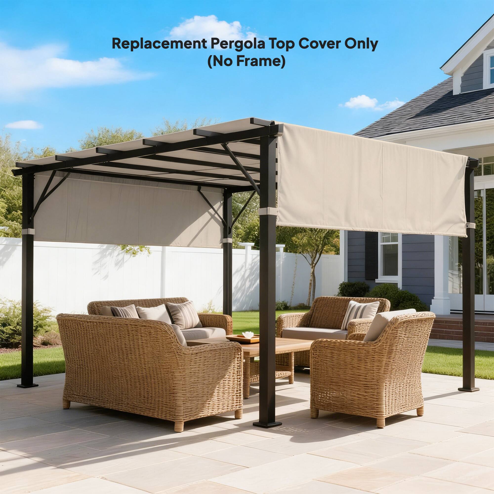 Replacement Pergola Top Cover Only (No Frame)