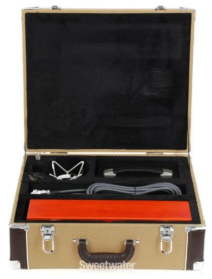 Left. Warm Audio - Stereo Large-Diaphragm Tube Condenser Mulyi-Pattern Microphone with 9 Polar Patterns, PSU, Shockmount and Flight Case.