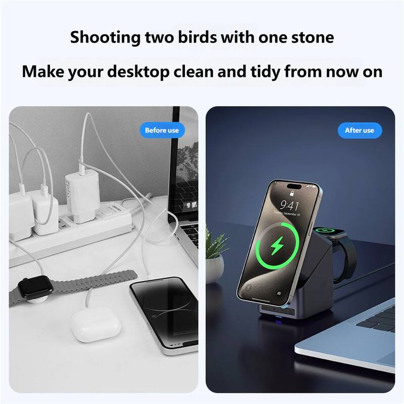 Shooting two birds with one stone  
Make your desktop clean and tidy from now on  

Before use  
After use