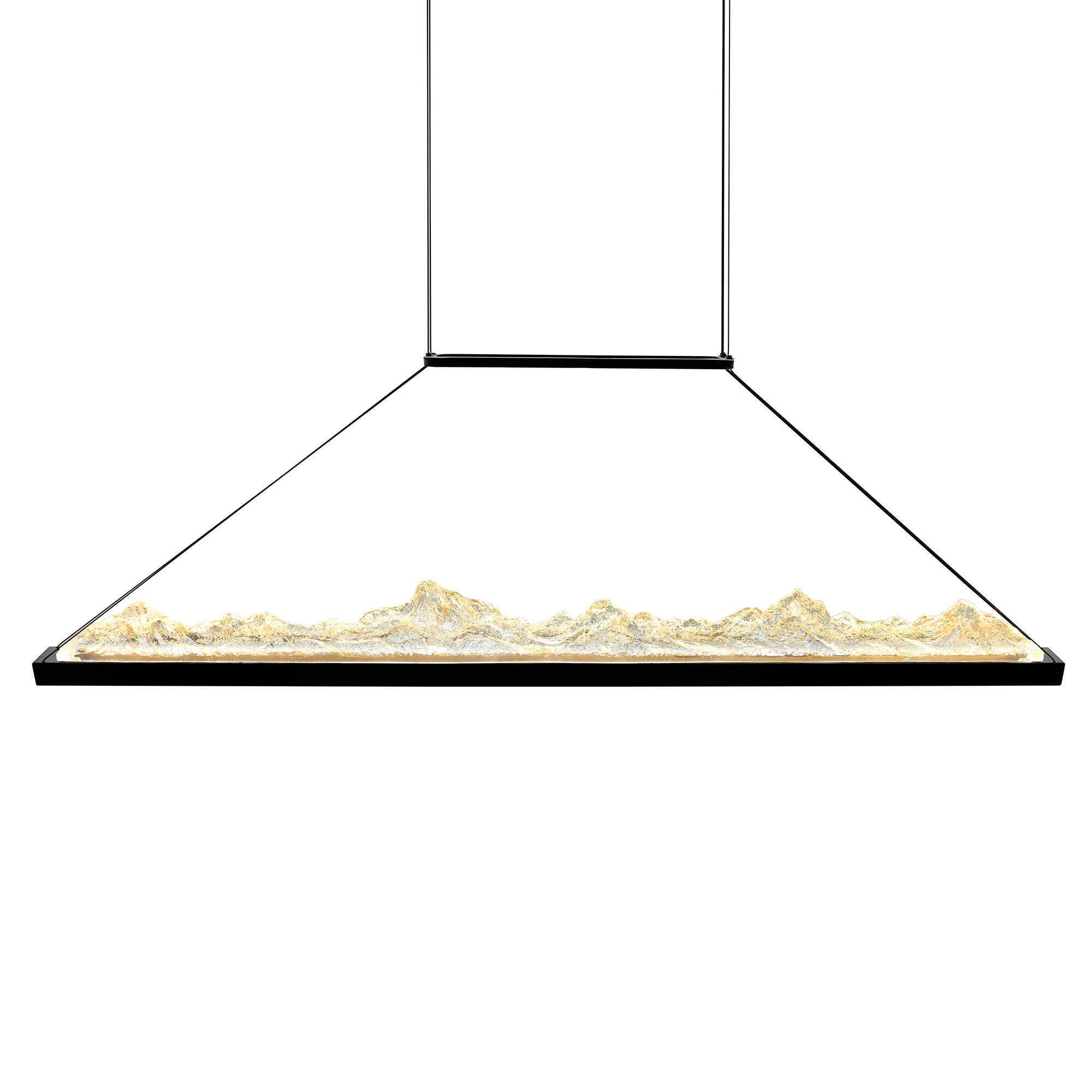 Left. CWI Lighting - Himalayas Integrated LED Black Island/Pool Table Light - Black.