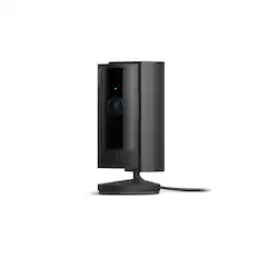 Front. Ring - Indoor Plug-In 1080p Security Camera (2nd - Generation) with Privacy cover - Black.