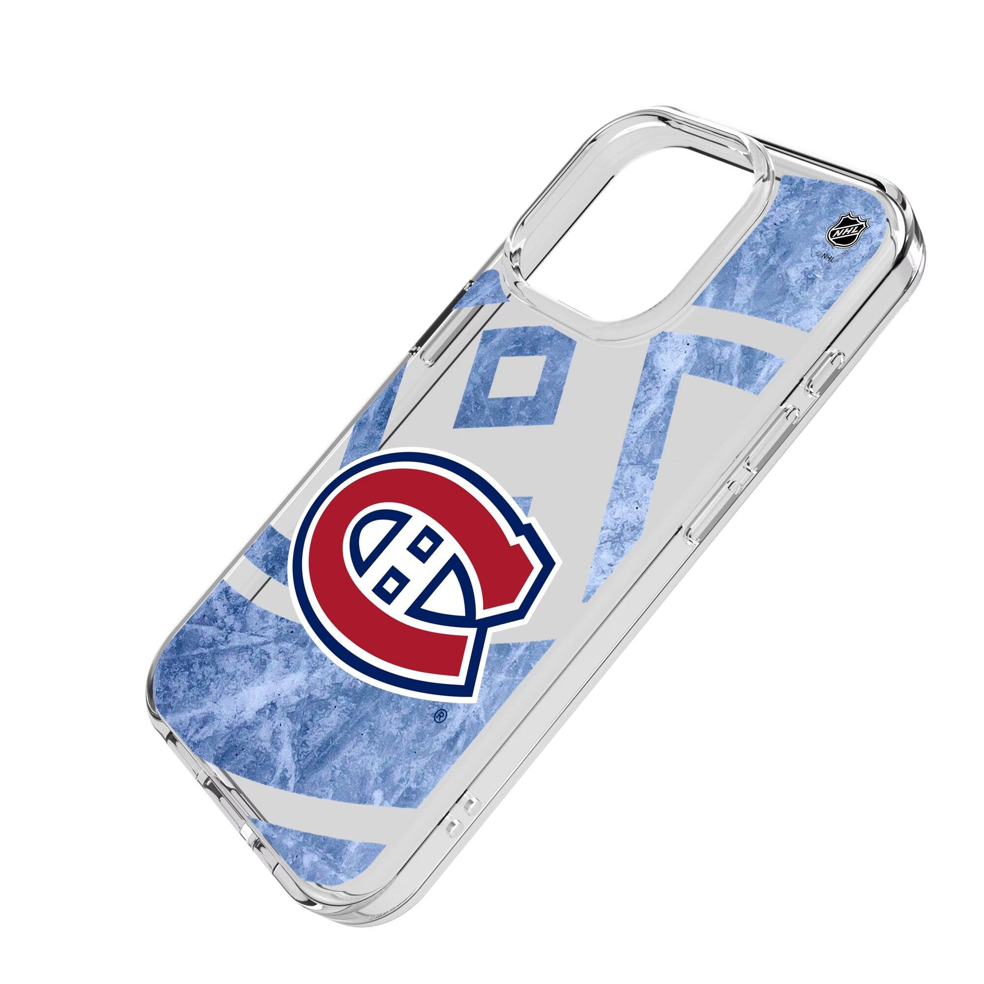 Alt View 1. Keyscaper - Montreal Canadiens iPhone Clear Ice Case - 14 Pro - Multicolor.