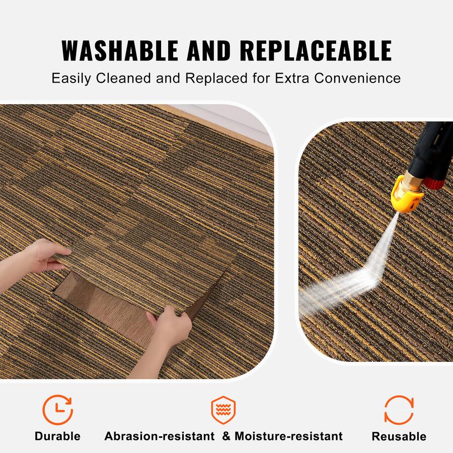 Padding Installation VEVOR Carpet Tiles Reusable, 20
