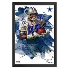 Sporticulture - Michael Irvin Dallas Cowboys 14" x 20" Brush Stroke Player Framed Art Print - Multicolor