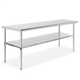 GRIDMANN - 60 x 30-in NSF Stainless Steel Prep Table - Silver