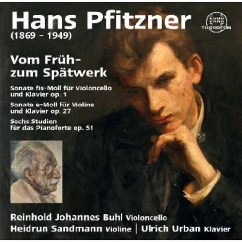 Hans Pfitzner  
(1869 - 1949)  

Vom Früh- zum Spätwerk  

Sonate fis-Moll für Violoncello und Klavier op. 1  
Sonate e-Moll für Violine und Klavier op. 27  
Sechs Studien für das Pianoforte op. 51  

Reinhold Johannes Buhl Violoncello  
Heidrun Sandmann Violine  
Ulrich Urban Klavier