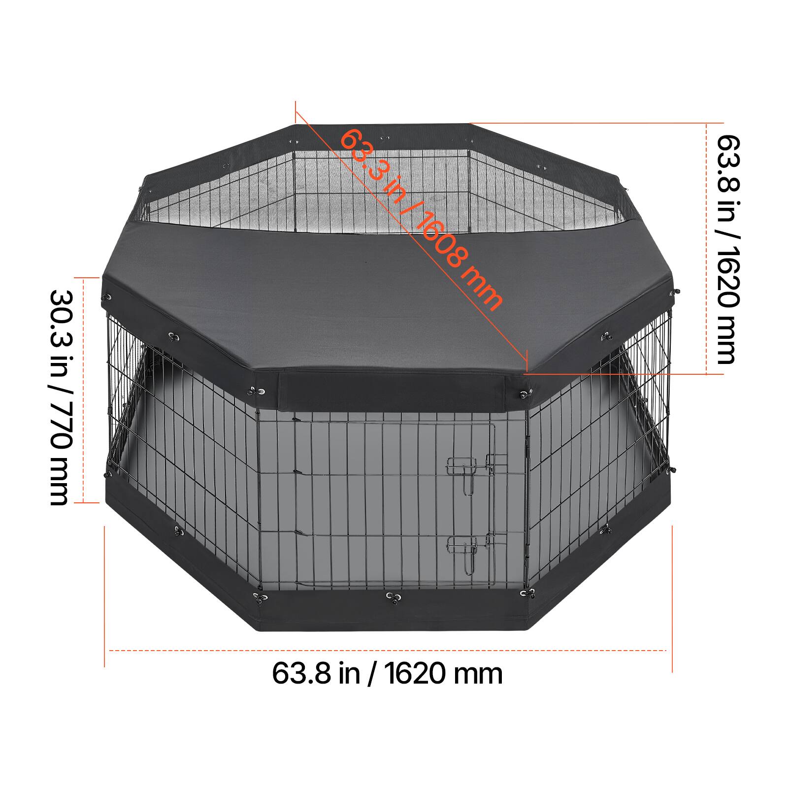 30.3 in / 770 mm  
63.3 in / 1608 mm  
63.8 in / 1620 mm