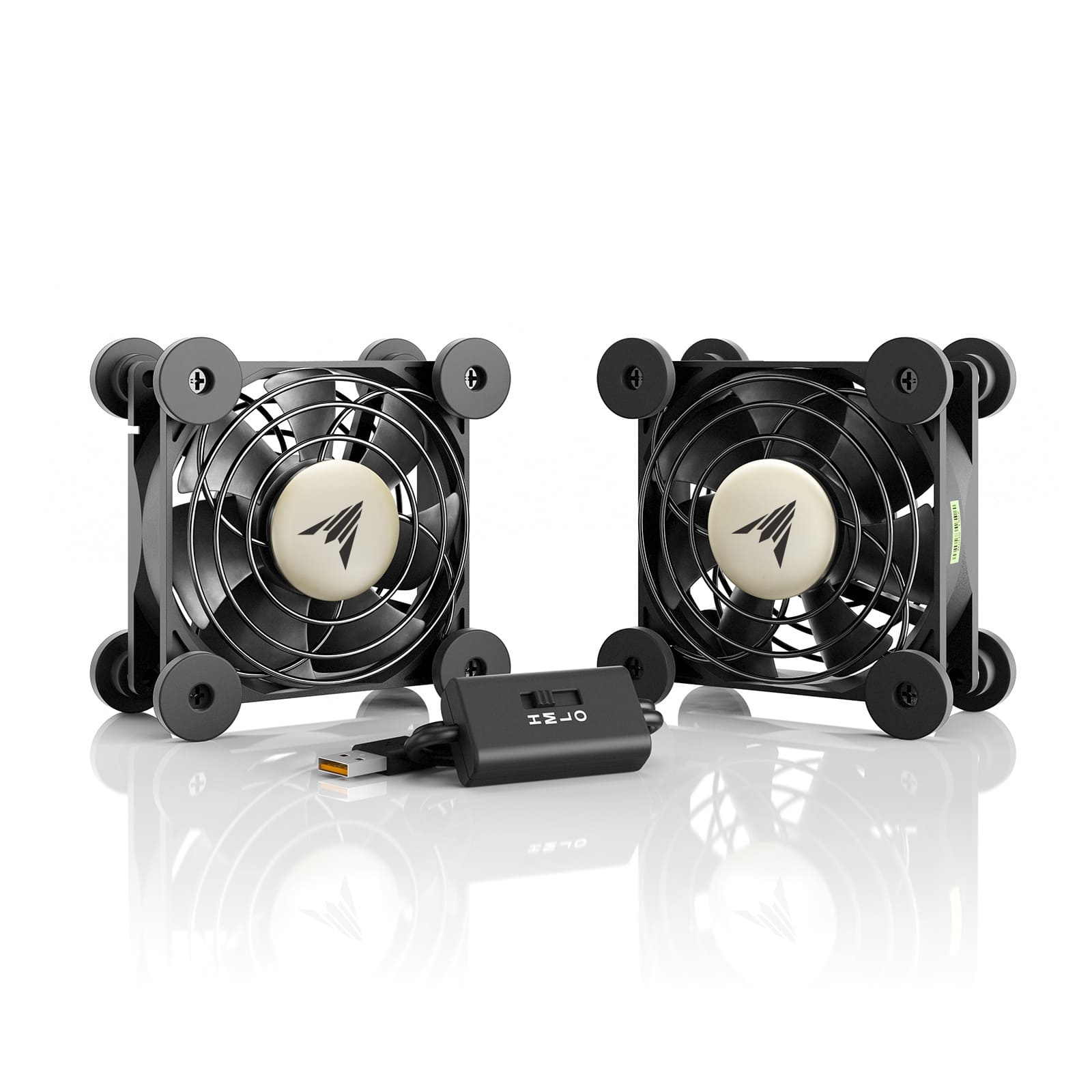 AC Infinity - MULTIFAN S5, Quiet USB Cooling Fan Dual 80mm - Black