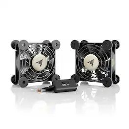AC Infinity - MULTIFAN S5, Quiet USB Cooling Fan Dual 80mm - Black
