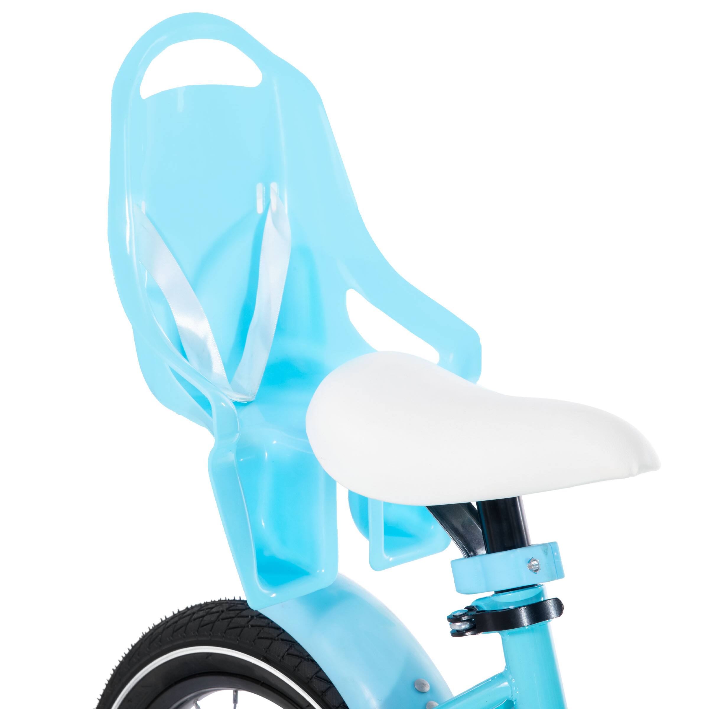Alt View 7. JOYSTAR - JOYSTAR Zinnia 16" Kids Bike for Ages 4-7 Girls, Children's Bicycle with Training Wheels & Doll Seat, Blue - Blue.