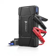 Front. Pursuit - 800A Portable UltraSafe 12V Jump Starter & 6400mAh Power Bank with Emergency Multi-mode Flashlight.