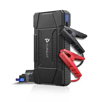 Front. Pursuit - 800A Portable UltraSafe 12V Jump Starter & 6400mAh Power Bank with Emergency Multi-mode Flashlight.