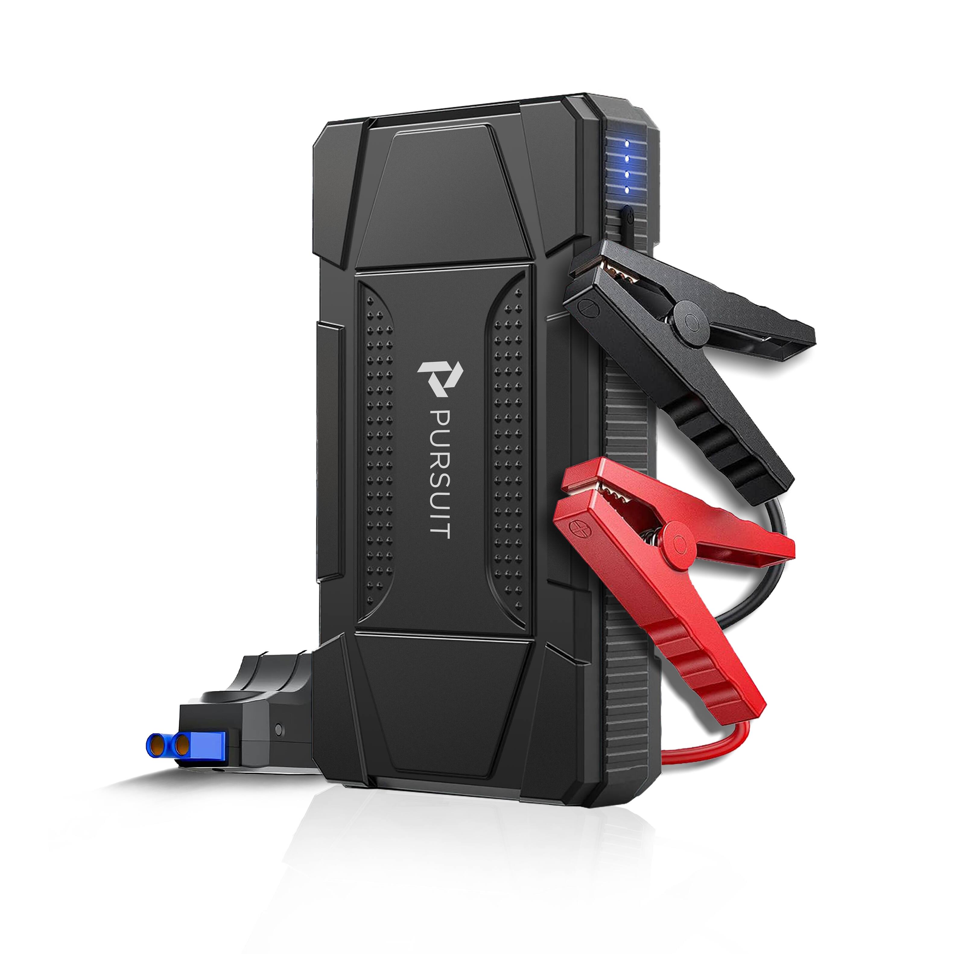 Front. Pursuit - 800A Portable UltraSafe 12V Jump Starter & 6400mAh Power Bank with Emergency Multi-mode Flashlight.