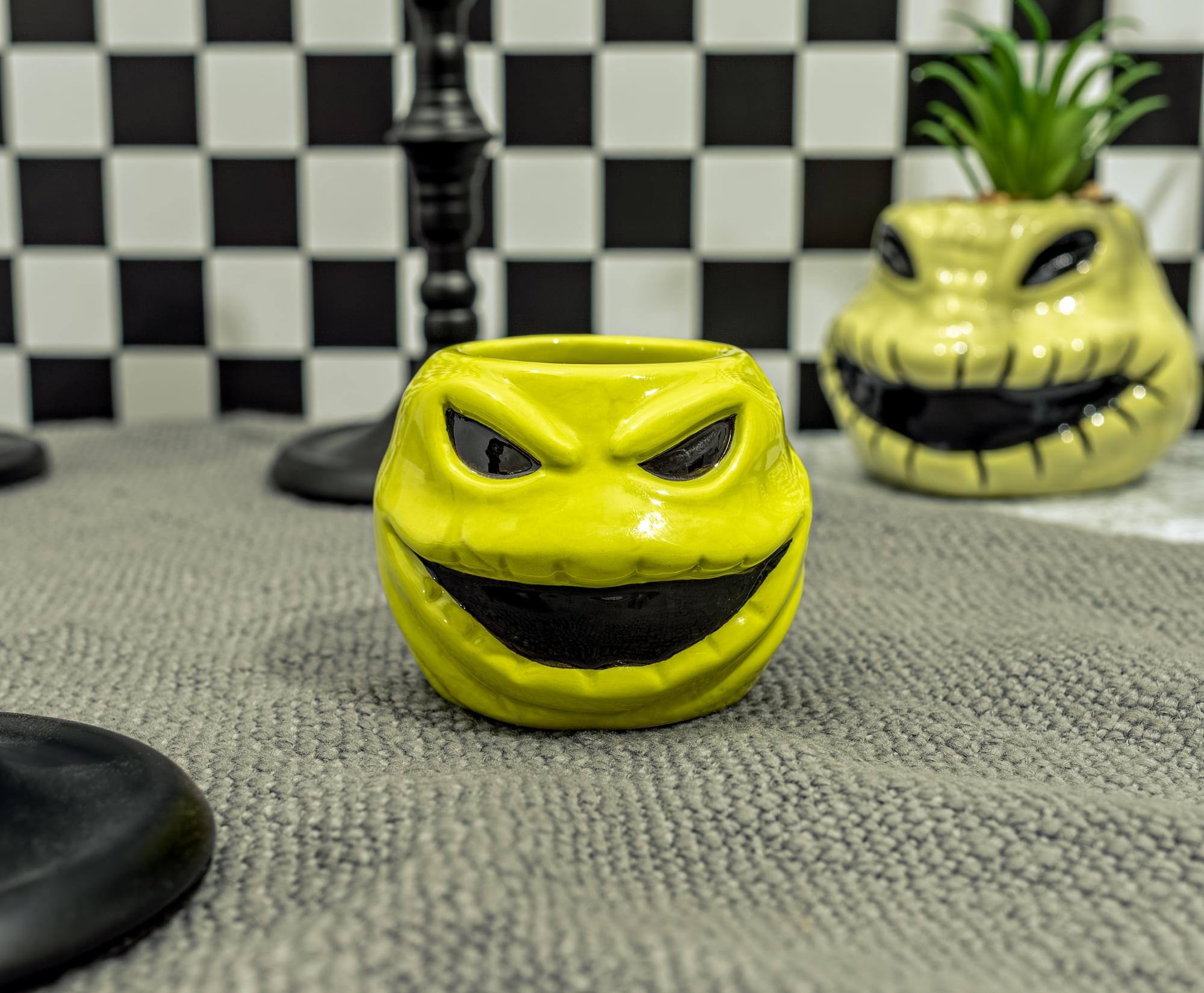 Alt View 2. Disney - Disney The Nightmare Before Christmas Oogie Boogie Sculpted Cup | Holds 2 Ounces - Yellow.