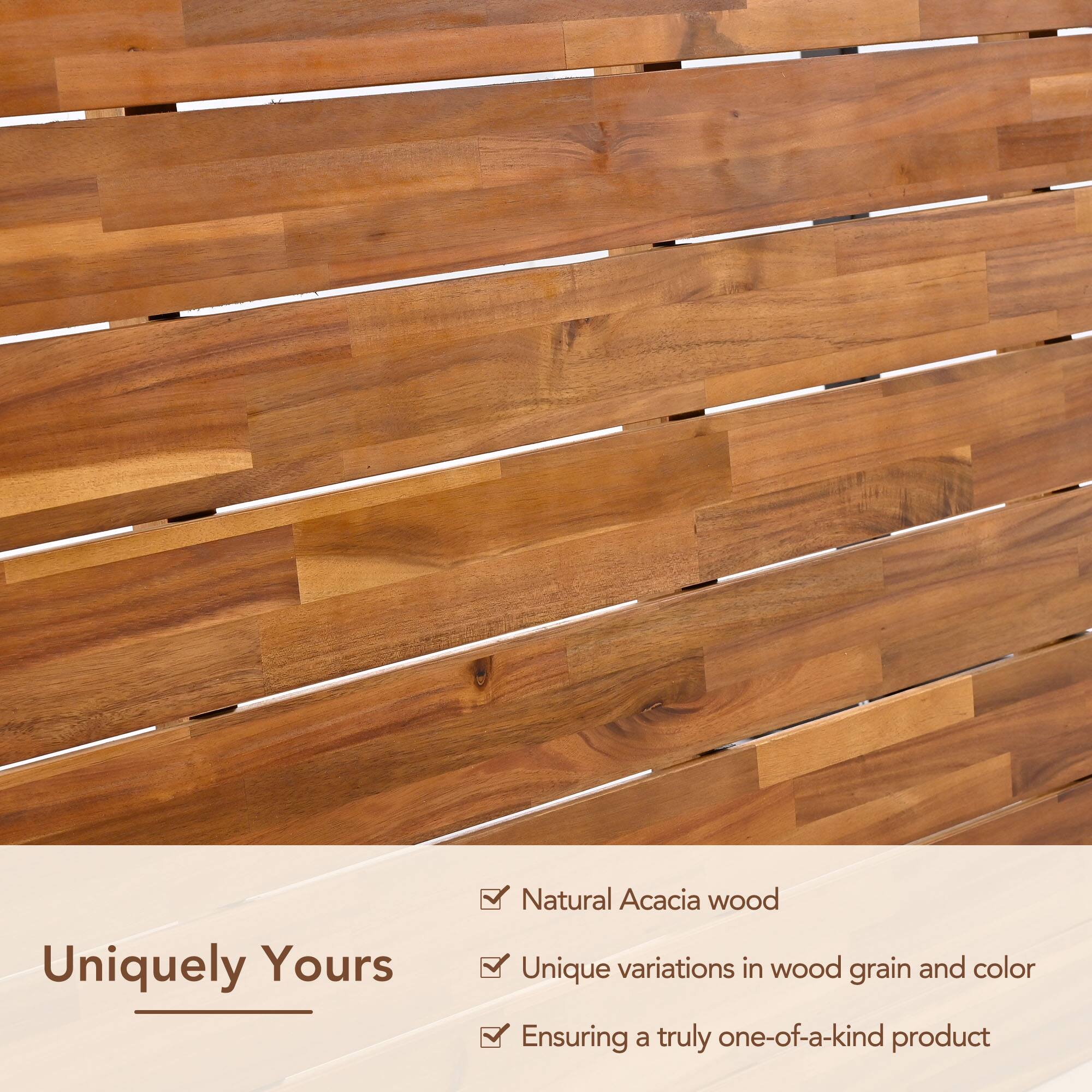 Uniquely Yours
Natural Acacia wood
Unique variations in wood grain and color
Ensuring a truly one-of-a-kind product