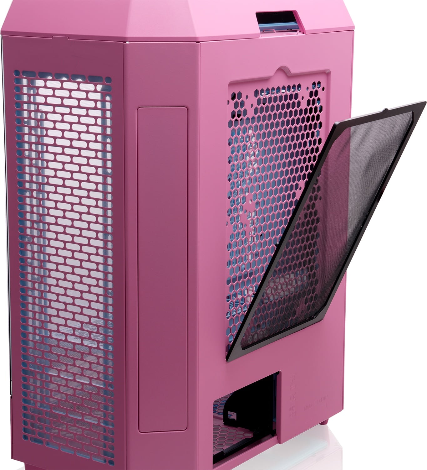 Alt View 4. Thermaltake - The Tower 600 Mid Tower ATX PC Case - Bubble Pink.