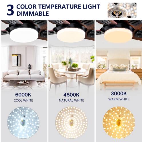 3 COLOR TEMPERATURE LIGHT DIMMABLE

6000K COOL WHITE

4500K NATURAL WHITE

3000K WARM WHITE