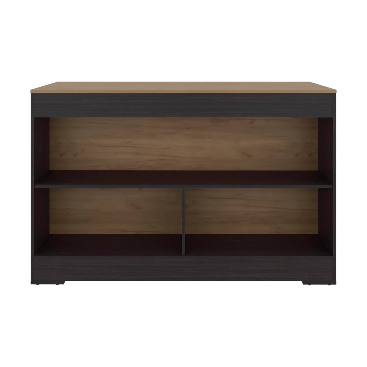 Angle. Loheer - Loheer Wenge Kitchen Island with Open Storage Medium Width - Wenge.