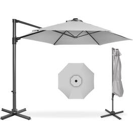 Best Choice Products - 10ft 360 Rotating Cantilever Offset Hanging Patio Umbrella - Fog Gray