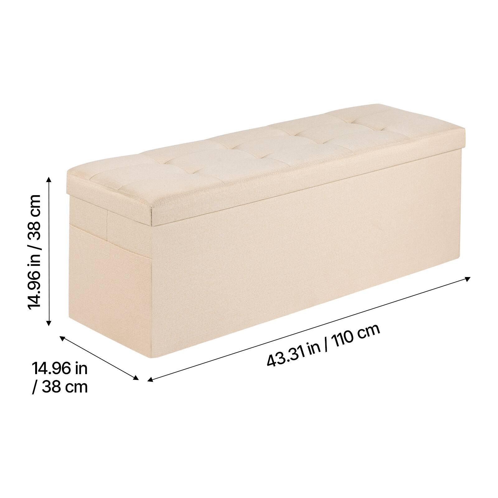 - Height: 14.96 in / 38 cm
- Width: 43.31 in / 110 cm
- Depth: 14.96 in / 38 cm