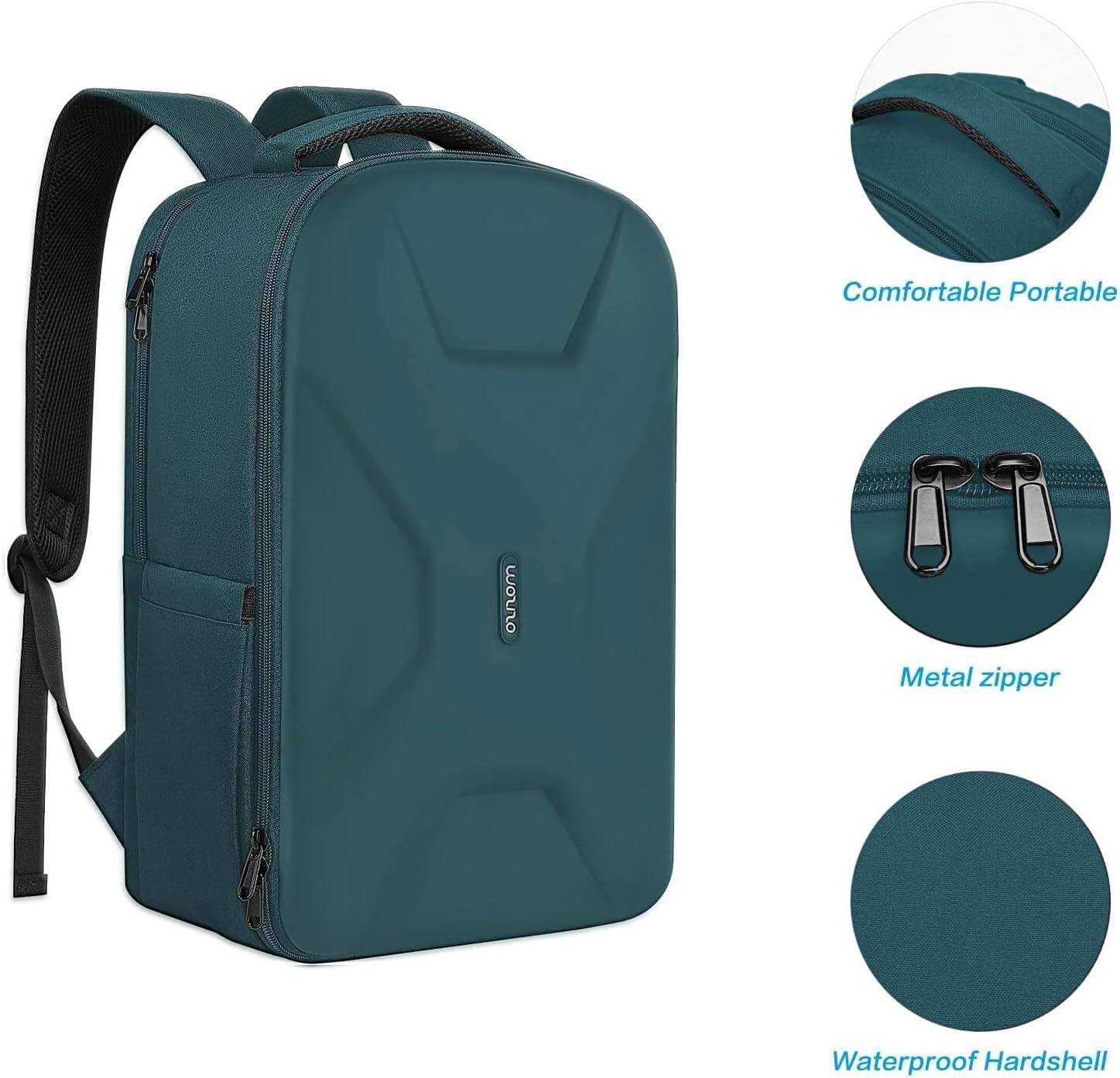 Comfortable Portable Metal zipper Waterproof Hardshell