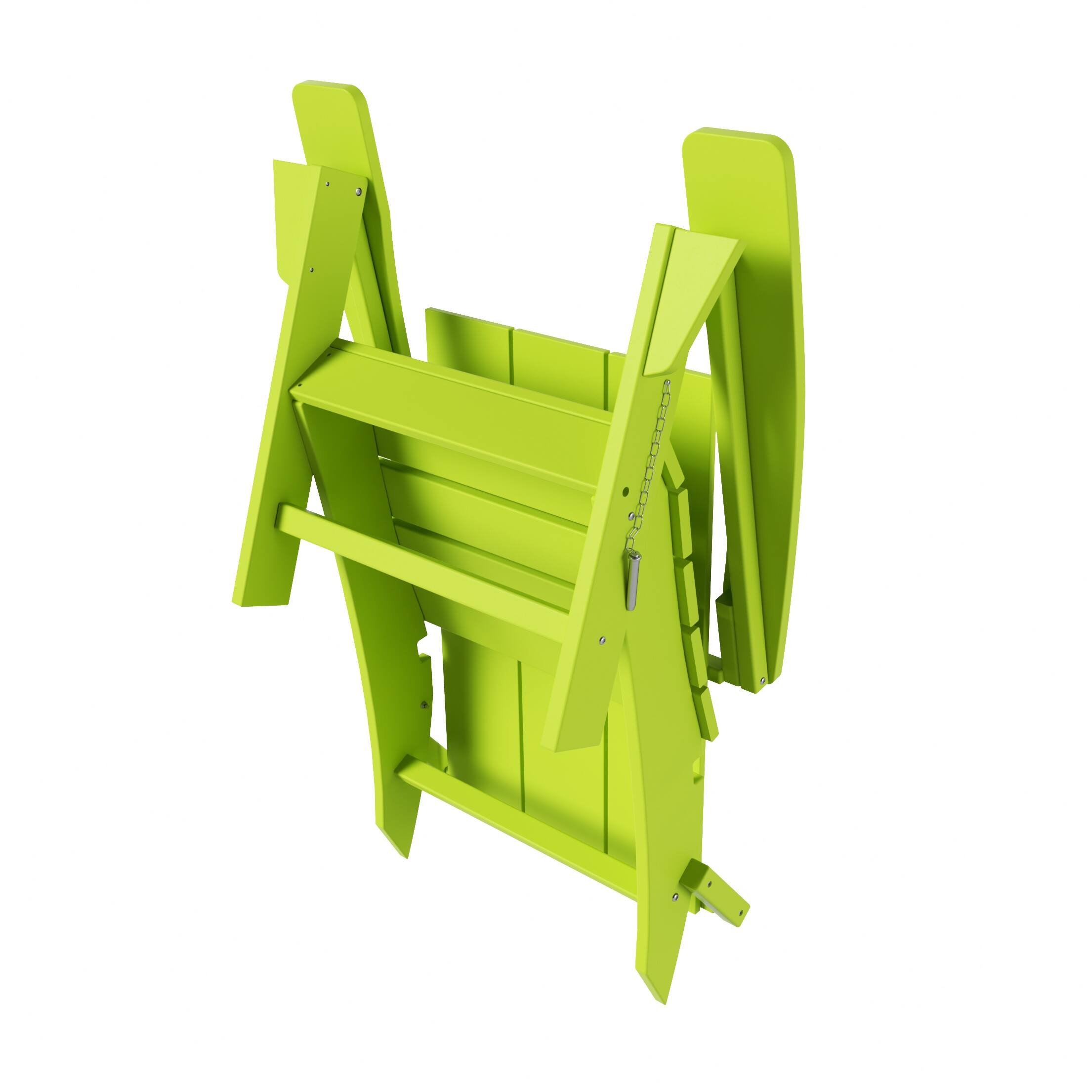 Alt View 4. WestinTrends - WestinTrends Ashore Outdoor HDPE Modern Folding Adirondack Chair - Lime.