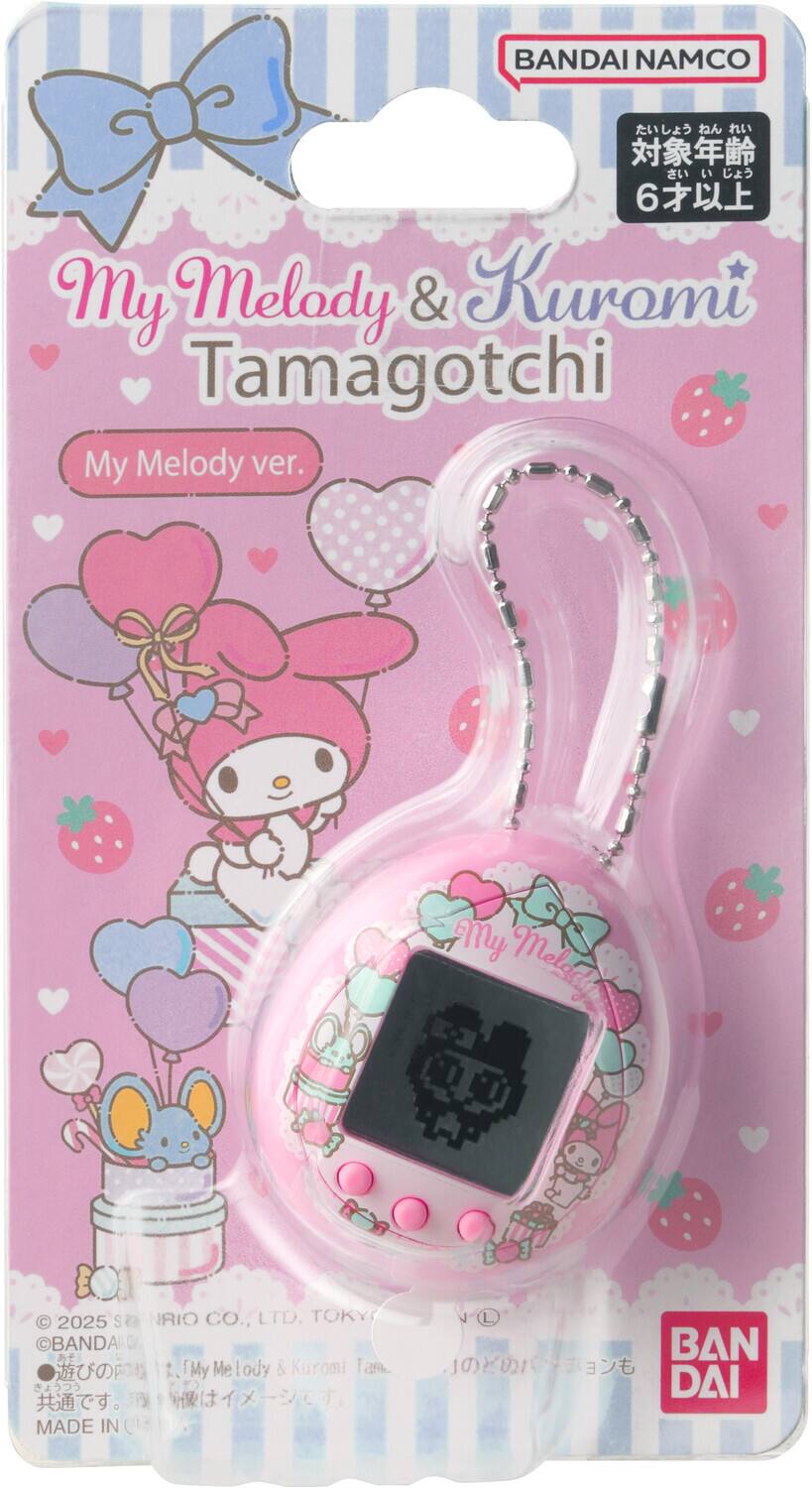 BANDAI NAMCO

My Melody & Kuromi Tamagotchi  
My Melody ver.

©2025 SONIC CO., LTD. TOKYO  
©BANDAI

MADE IN CHINA