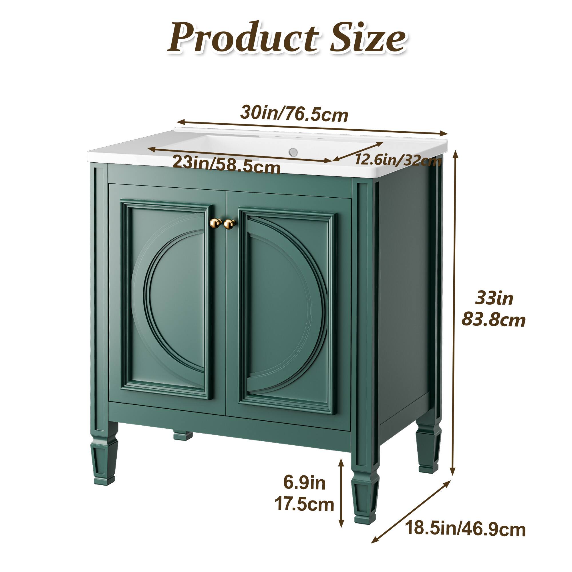 Product Size
30in/76.5cm
23in/58.5cm
12.6in/32cm
33in/83.8cm
6.9in/17.5cm
18.5in/46.9cm