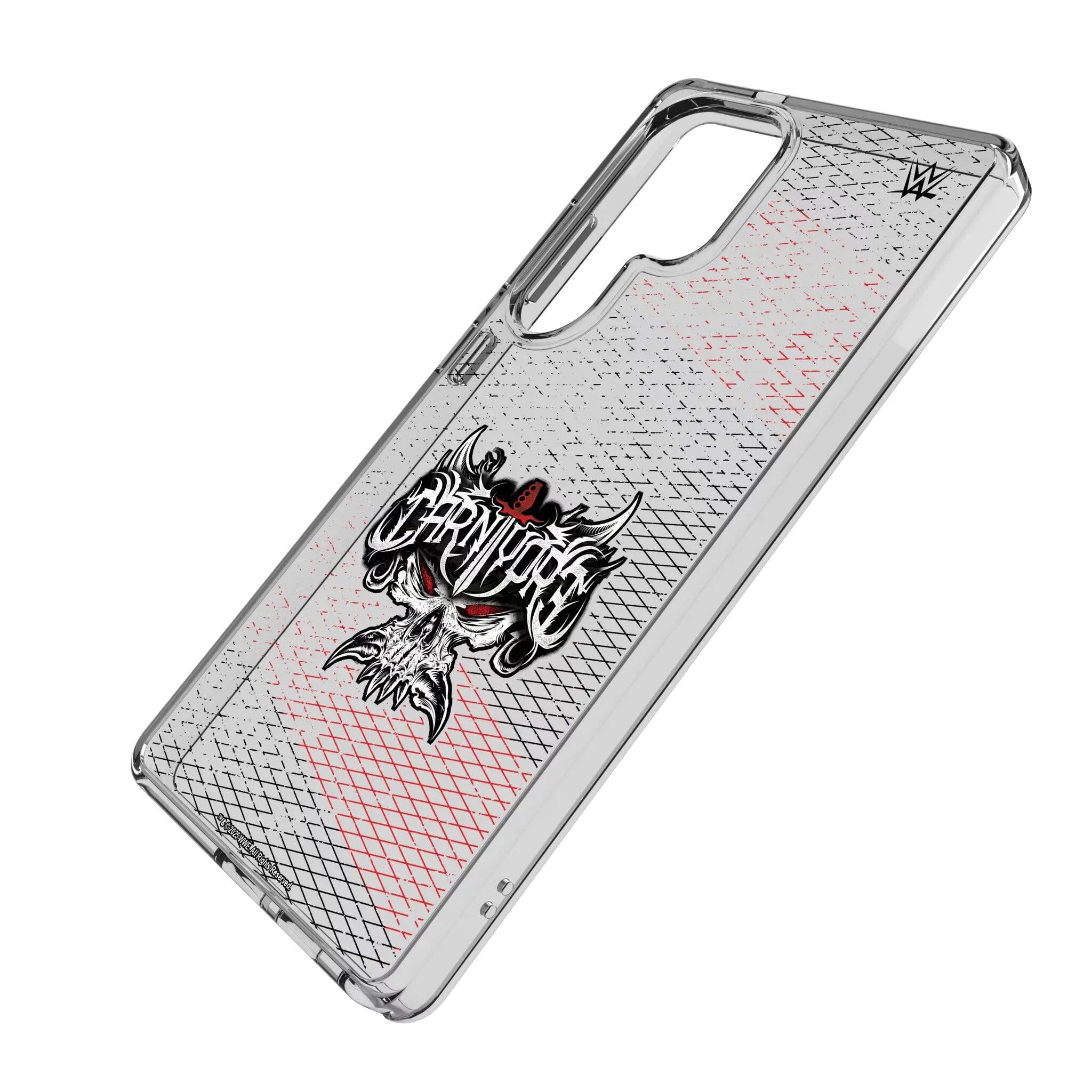 Angle. Keyscaper - WWE Steel Clear Phone Case - Samsung Galaxy S24 - Brock Lesnar.