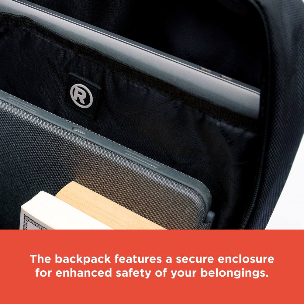 The backpack features a secure enclosure for enhanced safety of your belongings.