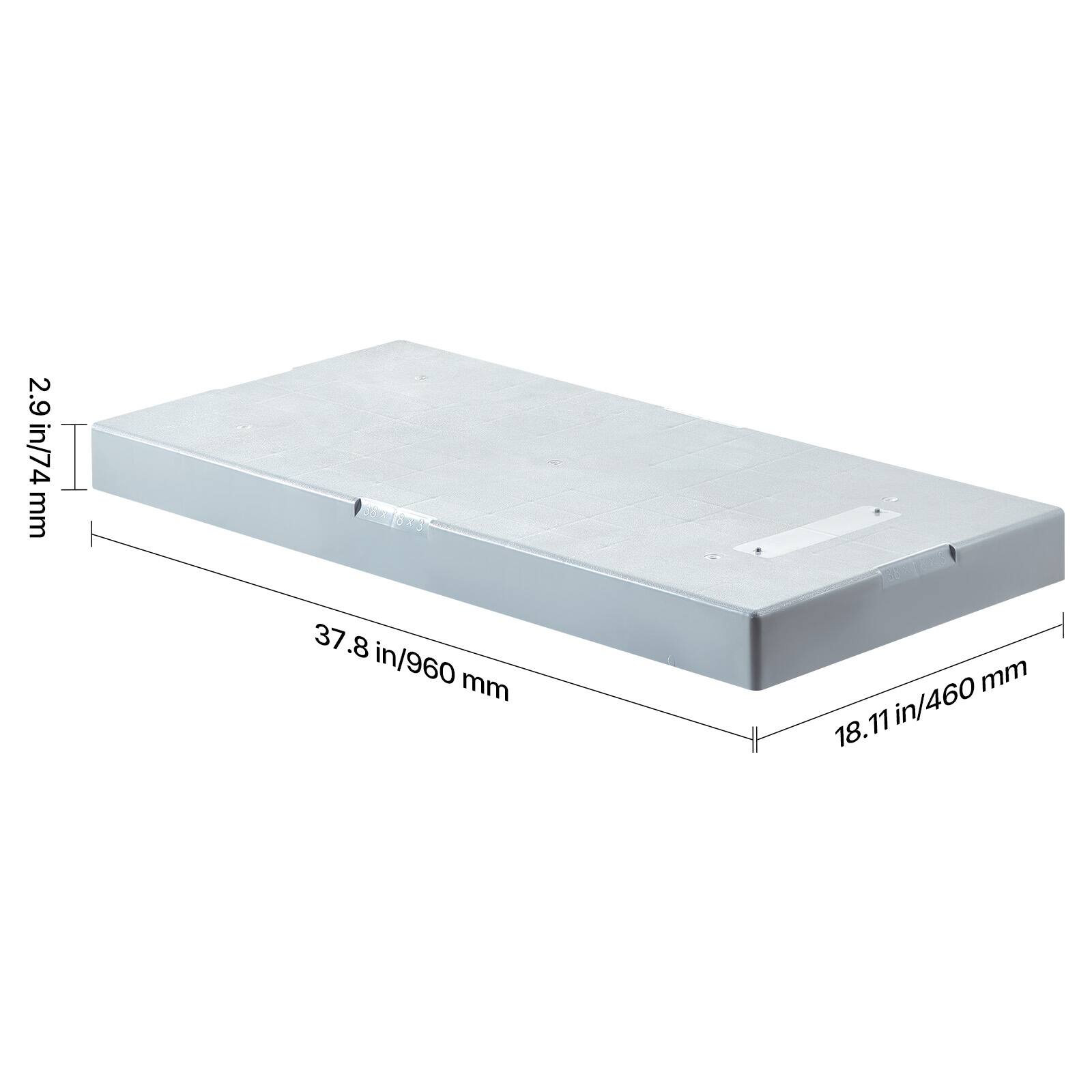 2.9 in/74 mm  
37.8 in/960 mm  
18.11 in/460 mm