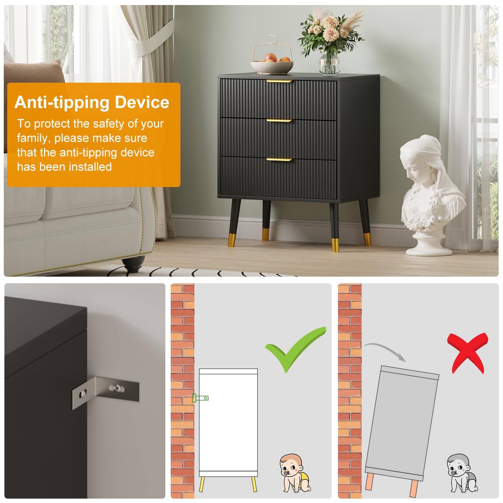 Anti-tipping Device

To protect the safety of your family, please make sure that the anti-tipping device has been installed.