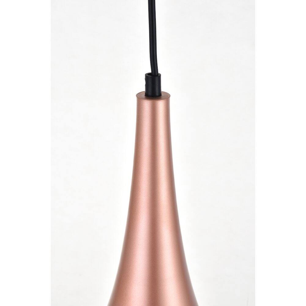 Alt View 1. Living District - Nora 1 Light Honey Gold Pendant - Honey Gold.
