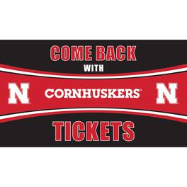 Evergreen Enterprises - Nebraska Huskers 28" x 16" Come Back With Tickets Door Mat - Multicolor