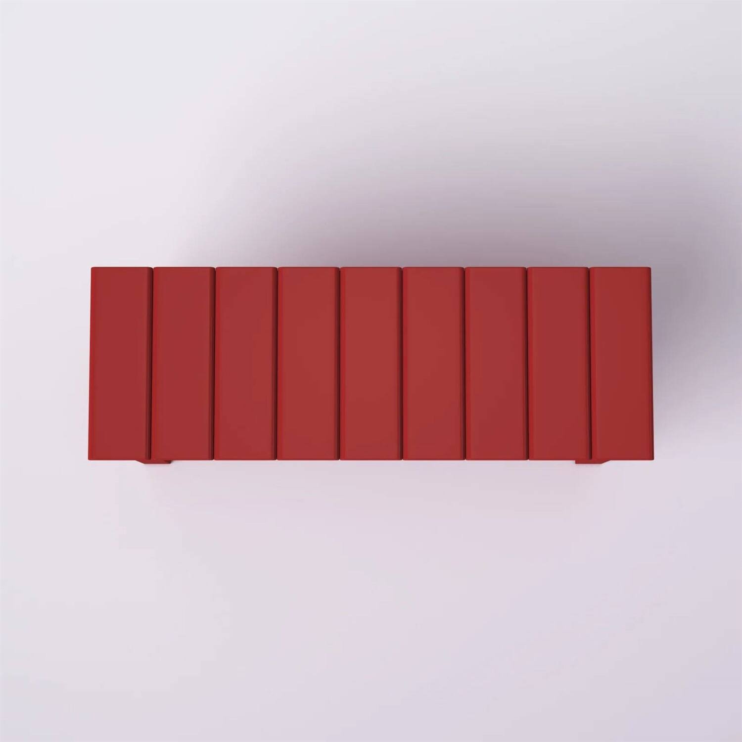 Back. Hivvago - Red Wooden 2-Shelf Shoe Rack Storage Bench for Entryway or Closet - Red.