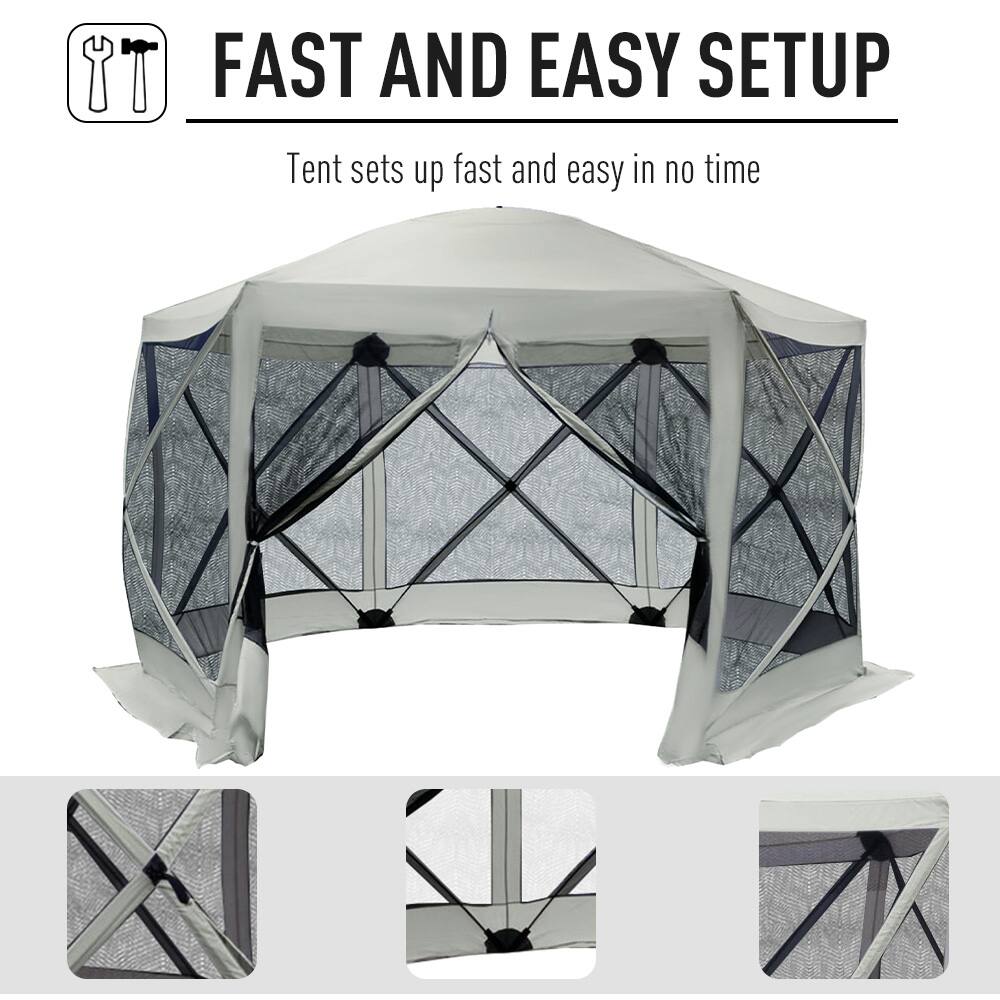FAST AND EASY SETUP
Tent sets up fast and easy in no time