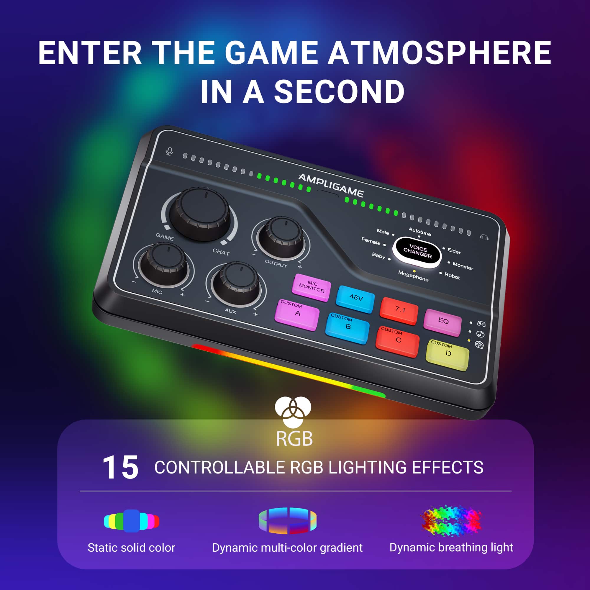 FIFINE - Gaming Audio Mixer for Streaming and Chat - 7.1 Sur