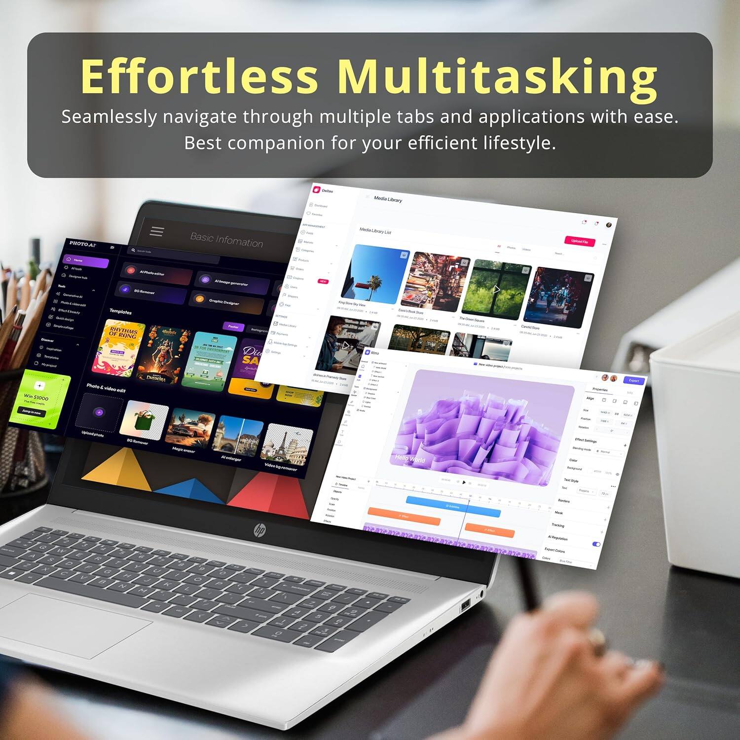 Effortless Multitasking
Seamlessly navigate through multiple tabs and applications with ease.
Best companion for your efficient lifestyle.