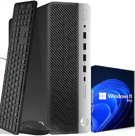 HP - Refurbished Excellent - EliteDesk G4 SFF Desktop PC | Intel i5-8th 3.0GHz | 8GB DDR4 RAM | 256GB SSD | KB & Mouse | Wi-Fi | Win11 - Black