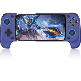 HM 1810 - Phone Controller For Iphone/android Support Case Mobile Game With Led Light Upgraded Joysticks Turbo Handheld - Blue