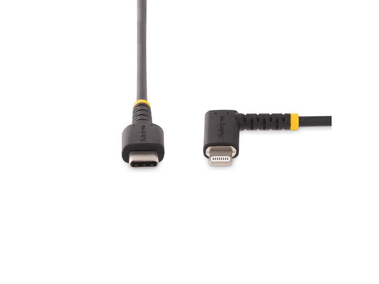 Alt View 3. StarTech.com - StarTech.com 3ft USB-C to Lightning Cable - Right-Angled, Heavy Duty, Aramid Fiber, MFi Certified.
