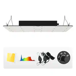 VEVOR - LED Grow Light, 400W Full Spectrum Dimmable, High Yield Samsung 2B1B Diodes Growing Lamp for Indoor Plants Seedling Veg - Black
