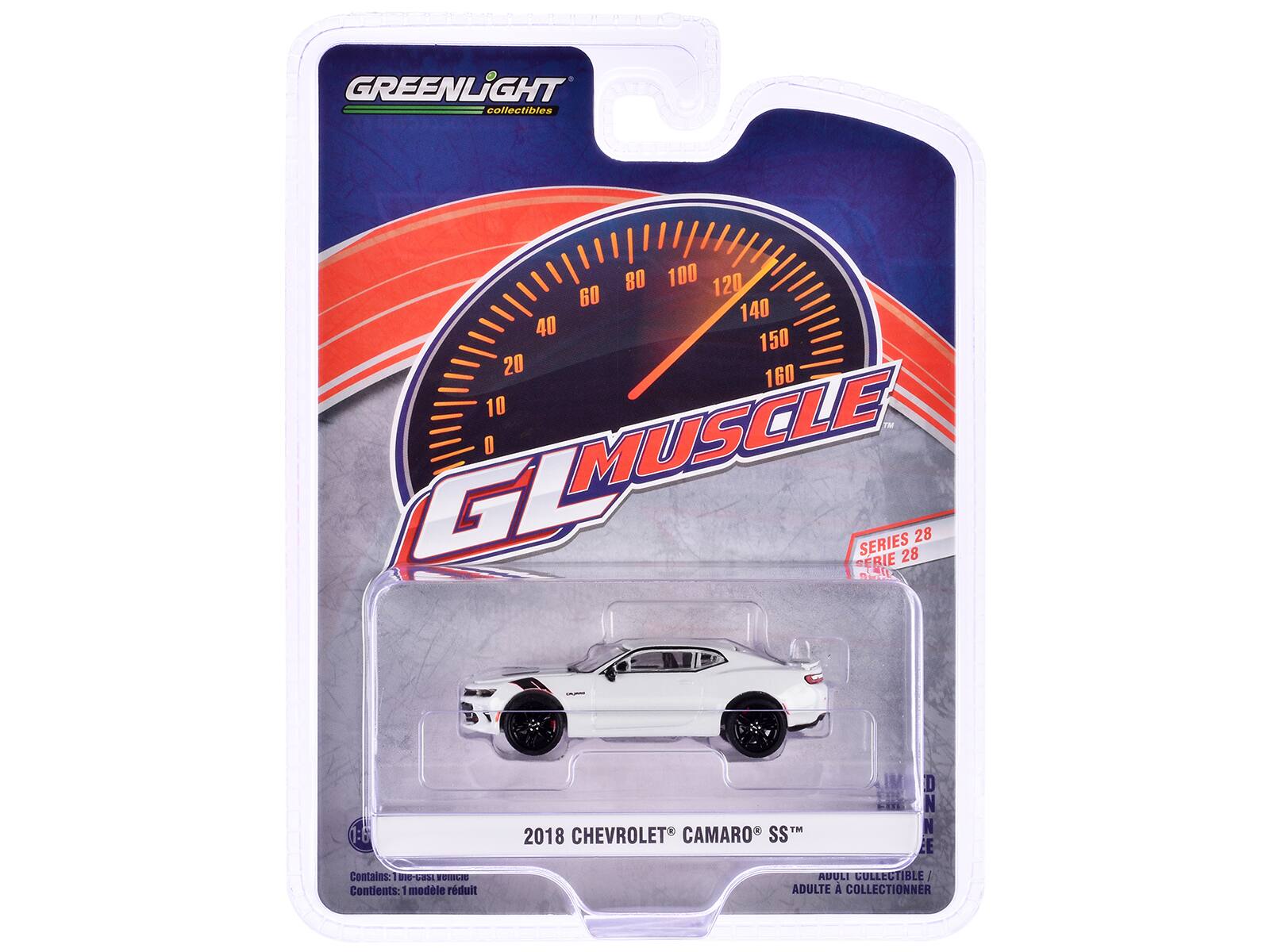 GREENLIGHT collectibles

GL MUSCLE

SERIES 28

2018 CHEVROLET® CAMARO® SS™

Contains: 1 model réduit / 1 modèle réduit

ADULTE À COLLECTIONNER