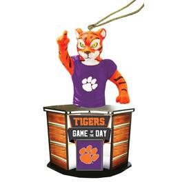 Santa's Workshop - Clemson Tigers 4" Game of the Day Ornament - Orange