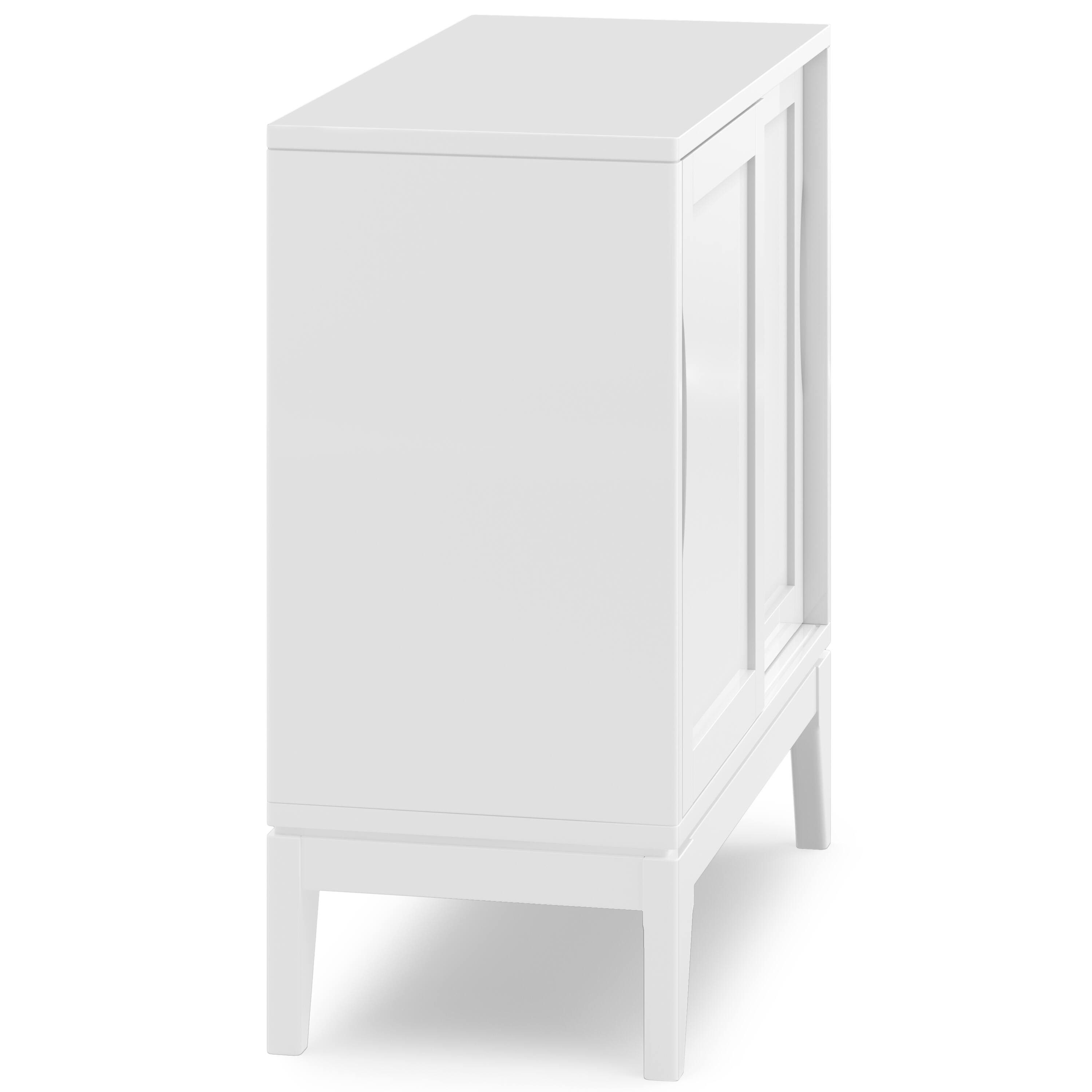 Alt View 1. Simpli Home - Harper Solid Wood 30 inch Storage Cabinet in White (Set of 2) - White.