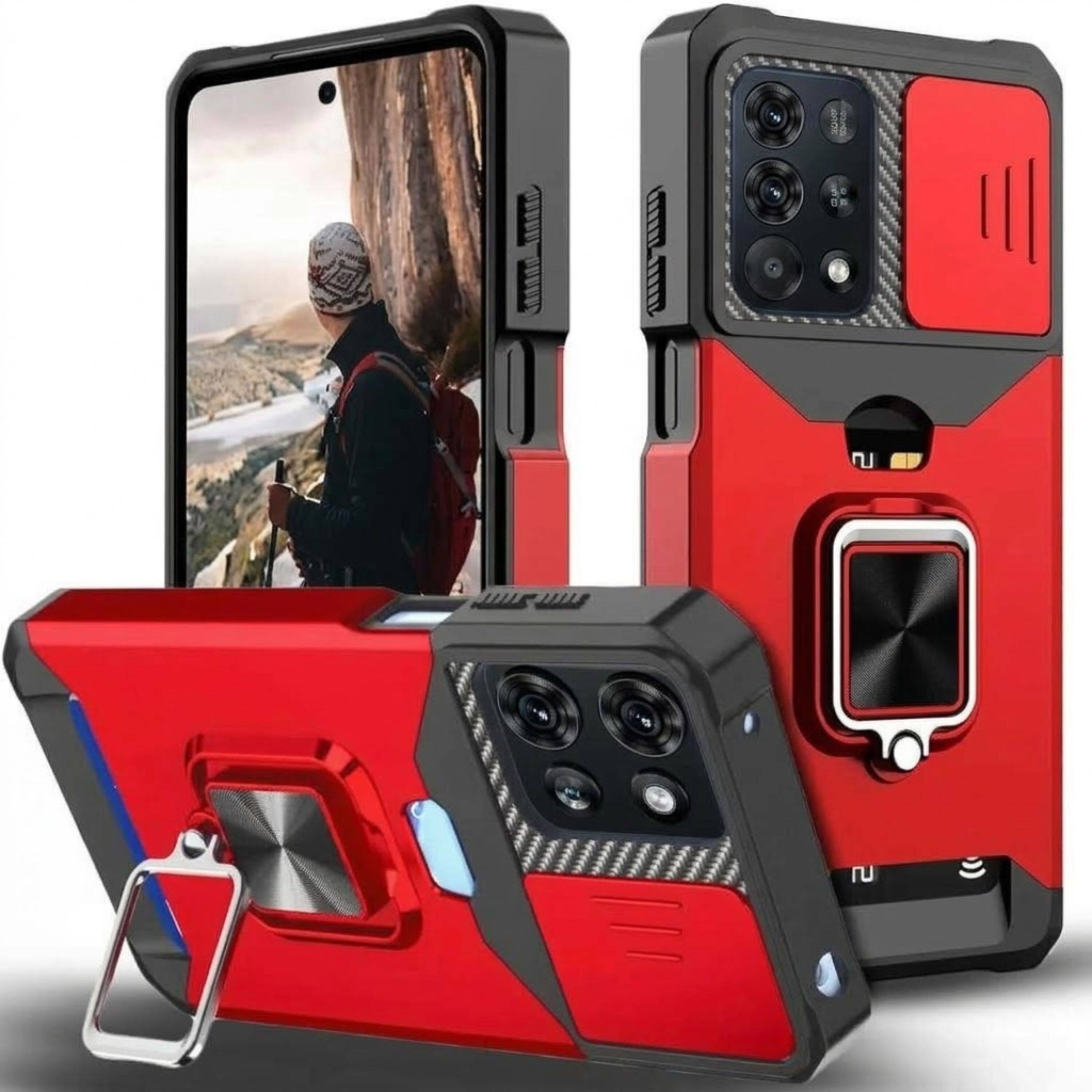 Front. Kitcheniva - Shockproof Phone Case For Motorola Moto G Stylus 2025/2024 Red - Red.