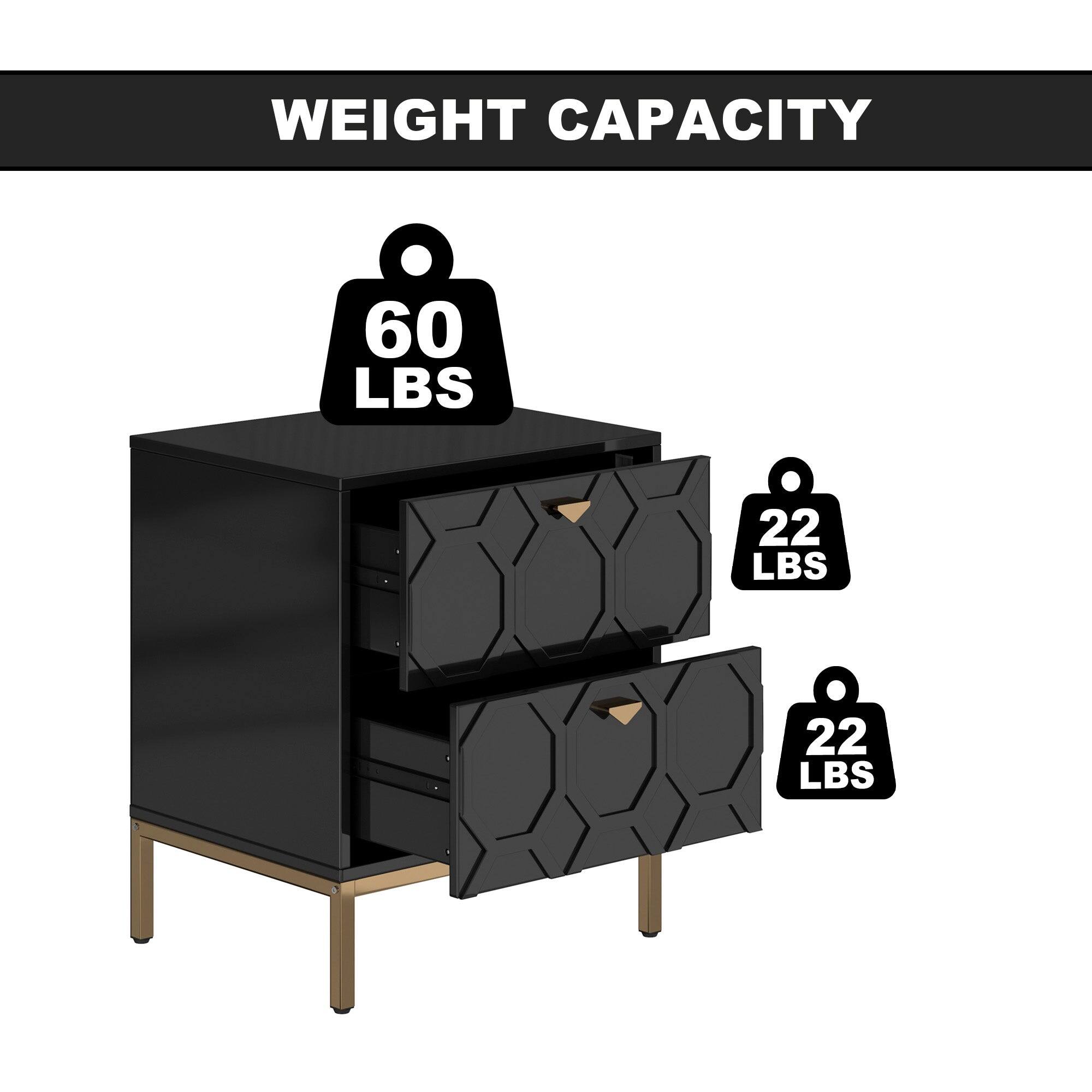 WEIGHT CAPACITY 60 LBS, 22 LBS, 22 LBS
